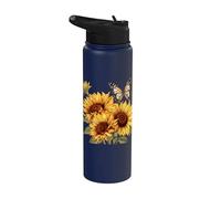 Girasole e Farfalla Stainless Steel Insulated Water Bottle