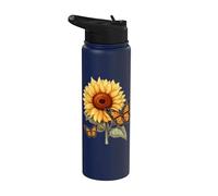 Girasole e Farfalla Stainless Steel Insulated Water Bottle