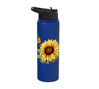 Girasole e Farfalla Stainless Steel Insulated Water Bottle
