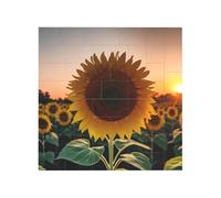 Girasole e Tramonto Stampa Blocco di Mattoni Puzzle Quadrato Creativo Building Blocks Puzzle Casa Scrivania Decor
