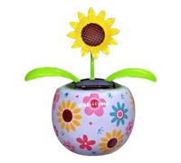 Girasole Fiori da ballo solare, gra-ziosi fio-re che tremano ornamento, decorazioni per il cruscotto per auto da fiori danzanti sol-ari, fio-re dan-zante ad energia solare, decorazione di auto