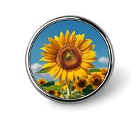 Girasole Fioritura Fiori Spille personalizzate per zaini Spilla da bavero alla moda per abiti Spille per cappelli carini per donne uomini Borsa divertente Pin Badge Pin Cool Vintage Spille per