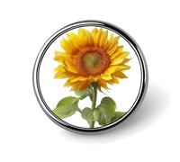 Girasole giallo rotondo spilla per uomo donna moda distintivo collare pin vestito giacca zaino accessori