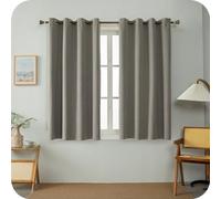 GIRASOLE HOME Coppia Tende Barbados Termiche 100% Oscuranti 2 Pannelli da 140x150cm con Occhielli, Tortora