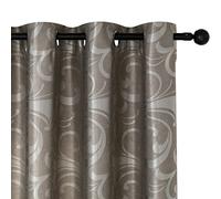 GIRASOLE HOME® Coppia Tende Jacquard Semi Oscuranti Motivo Corinzio Tenda Morbida Termica Isolante per Soggiorno Camera e Interni 2 Pannelli con Occhielli (Grigio Corinzio, 140x275cm)