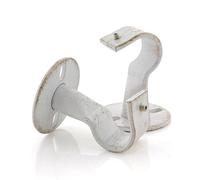 GIRASOLE HOME Staffa Aperta per Asta da Tenda 2 Pezzi Supporto per Soffitto e Parete in Ferro Resistente per Bastoni dal Diametro di 18-20 mm (Bianco e Oro)