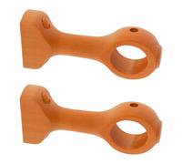 GIRASOLE HOME Staffa Corta 112mm in Legno per Aste di Diametro Fino a 28mm 2 Pezzi (Ciliegio)