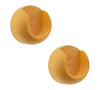 GIRASOLE HOME Staffa Rosetta a Parete 30mm in Legno per Asta di Diametro Fino a 28mm 2 Pezzi (Naturale)
