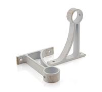 GIRASOLE HOME Staffa Triangolare 90mm per Asta 2 Pezzi in Alluminio Resistente per Bastoni dal Diametro di 18-20 mm (Bianco e Oro)