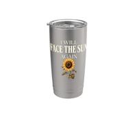 Girasole I Will Face The Sun Again Vintage Bicchiere termico in acciaio inox doppia parete