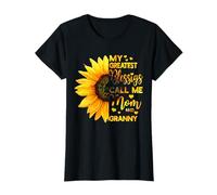 Girasole My Greatest Blessings Call Me Mom And Granny Funny Maglietta