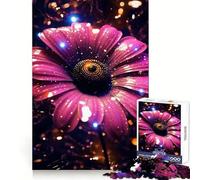 Girasole Neon Bagliore Cosmico Puzzle da 1000 Pezzi per Adulti Rompicapo Mentale Rilassante Divertimento Assemblaggio Immagine Sorpresa Calda 50x75cm
