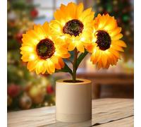 Girasole regalo per la mamma - Lampada notturna wireless a forma di fiore, regalo per la festa della mamma, regalo di compleanno per donne, decorazione per camera da letto, idee regalo per nonna
