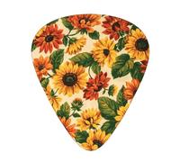 Girasole rosso,12 pezzi di plettri per chitarra, 3 plettri di diverso spessore per chitarra acustica, basso, ukulele