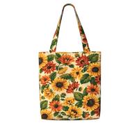 Girasole rosso,Borse della spesa riutilizzabili, borse per la spesa, borsa a tracolla in tela di grande capacità