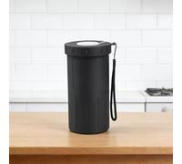 Girasole Spit Cup con scomparto dedicato e apertura flessibile in silicone per lo smaltimento controllato del guscio in qualsiasi momento (nero)