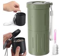 Girasole Spit Cup, Girasole Seed Spit Cup con organizer per semi e conchiglie per esterni, viaggi, in auto, giochi di baseball/softball, soluzione per snack senza disordine (verde)