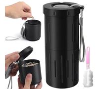 Girasole Spit Cup, Girasole Seed Spit Cup con Organizer per semi e Shell Storage per esterni, viaggi, in auto, giochi di baseball/softball - Soluzione per snack senza disordine (nero)