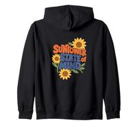 Girasole Stato d'animo Luminoso Floreale Natura Sole Umore Felpa con Cappuccio