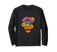 Girasole Stato d'animo Luminoso Floreale Natura Sole Umore Maglia a Manica
