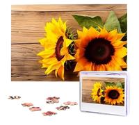 Girasole su puzzle in legno 1000 pezzi puzzle in legno puzzle personalizzato immagine puzzle puzzle personalizzato per matrimonio adulto