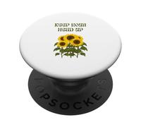 girasole tenere la testa alta PopSockets PopGrip Adesivo