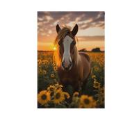 Girasole Tramonto Cavallo Bandiere di Giardino banner all'aperto per Yard decorazione 28x40 double sided