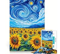 Girasole Vangogh per adulti, puzzle da 1000 pezzi, rompicapo rilassante, divertente, da assemblare, una piacevole sorpresa 38x52cm
