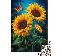 girasoles Butterfly Night Bundle Di Puzzle Da 1000 Pezzi Per Hobbisti, Cartone Spesso, Decorazione Murale, Regalo Di Natale, Sfida Mentale 52x38cm/1000pcs
