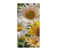 Girasoli Daisy Rose Flowers Copertura Porta Banner 90x180cm Festone Festone Stagionale Cartello di Benvenuto Decorazione Verticale Porta Appeso Per Portico Ingresso Giardino Decor