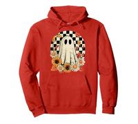 Girasoli Fantasma retrò - Cute Floral Halloween Fall Vibes Felpa con Cappuccio