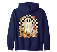 Girasoli Fantasma retrò - Cute Floral Halloween Fall Vibes Felpa con Cappuccio