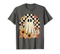 Girasoli Fantasma retrò - Cute Floral Halloween Fall Vibes Maglietta