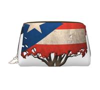 Girasoli gialli con farfalle blu stampate borsa per il trucco per le donne borsa da trucco in pelle portatile borsa da viaggio con cerniera dorata borse cosmetiche organizer, Albero della vita con