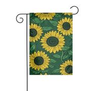 Girasoli gialli su una semplice bandiera da giardino verde 30 x 45 cm verticale su entrambi i lati per case coloniche decorazioni esterne bandiera cortile
