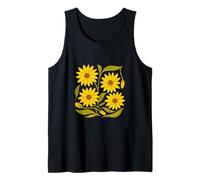 Girasoli Gialli Vintage Flower Lover Illustrazione Floreale Canotta