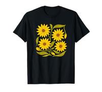 Girasoli Gialli Vintage Flower Lover Illustrazione Floreale Maglietta