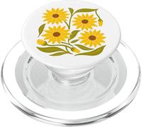Girasoli Gialli Vintage Flower Lover Illustrazione Floreale PopSockets PopGrip per MagSafe