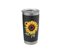 Girasoli Girasole Grafica Floreale Estate Bicchiere termico in acciaio inox doppia parete