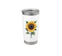 Girasoli Girasole Grafica Floreale Estate Bicchiere termico in acciaio inox doppia parete