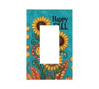 Girasoli Happy Fall Colorful Floreale Interruttore Della Luce Placca Frontale Copertura Della Piastra Frontale Singolo Rocker 1 Gang Decoratore Presa Coperture per Casa Cucina Camera Bagno Decor