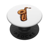 Girasoli Sassofono Sassofonista Musicista Suonatore Di Sax PopSockets PopGrip Adesivo