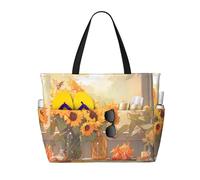 Girasoli sotto il davanzale della finestra Multifunzione Beach Travel Bag Multi Pocket Design alla moda adatto per vari luoghi all'aperto