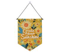 Girasoli Sunshine Giallo banner gancio per parete con asta telescopica porta anteriore banner appeso decorazioni per feste per Festival e giorno speciale