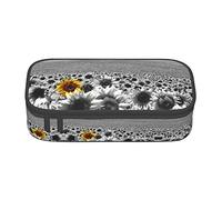 Girasoli Vintage Floreale Astuccio speciale per ragazze ragazzi, astuccio grande per matite grande astuccio per matite, astuccio per matite per cancelleria per studenti con cerniera per scuola e lav