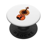 Girasoli Violino Violinista Fiddle Violinisti PopSockets PopGrip Adesivo