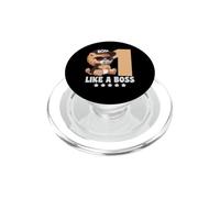 Girato 1 anno come un boss 1 ° compleanno leone ragazzo ragazza bambini PopSockets PopGrip per MagSafe