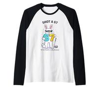 Girato Un 67 Coniglietto di Pasqua Golf Scherzo Umorismo Pasqua Golfers Maglia con Maniche Raglan