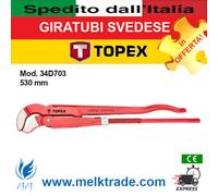 GIRATUBI SVADESE GANASCE A 45° 530 mm - 34D703 - Qualità TOPEX