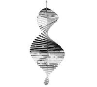 Giravento, 3D Helix in acciaio inox da appendere a vento, filatori a vento per cortile e giardino, per interni ed esterni, con ciondolo in acciaio inox